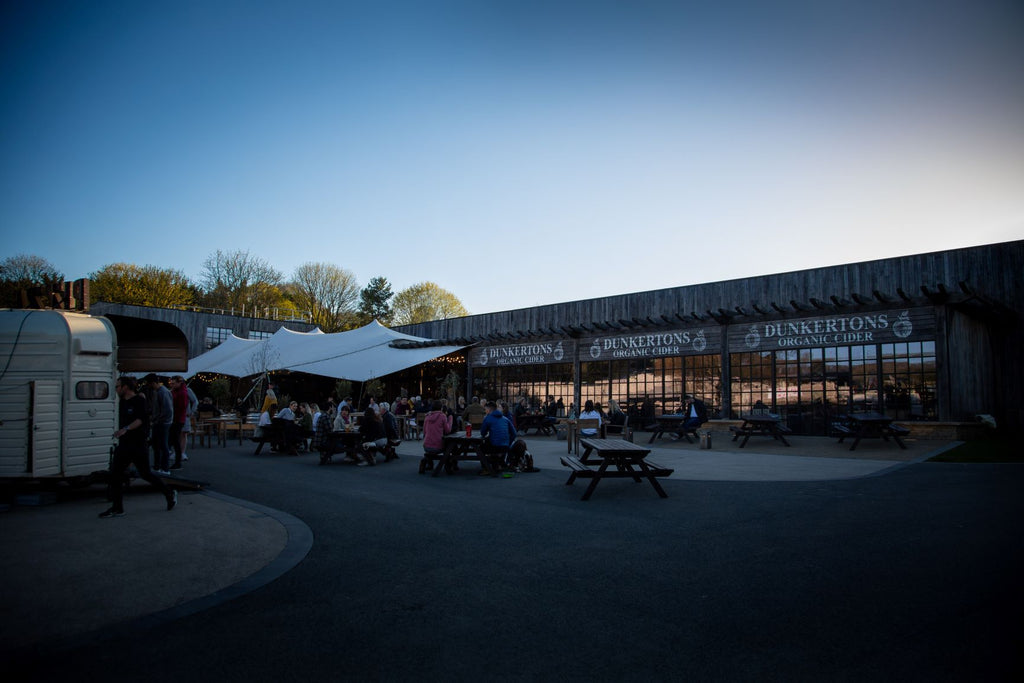 Dunkertons Organic Cider taproom at Dowdeswell Park