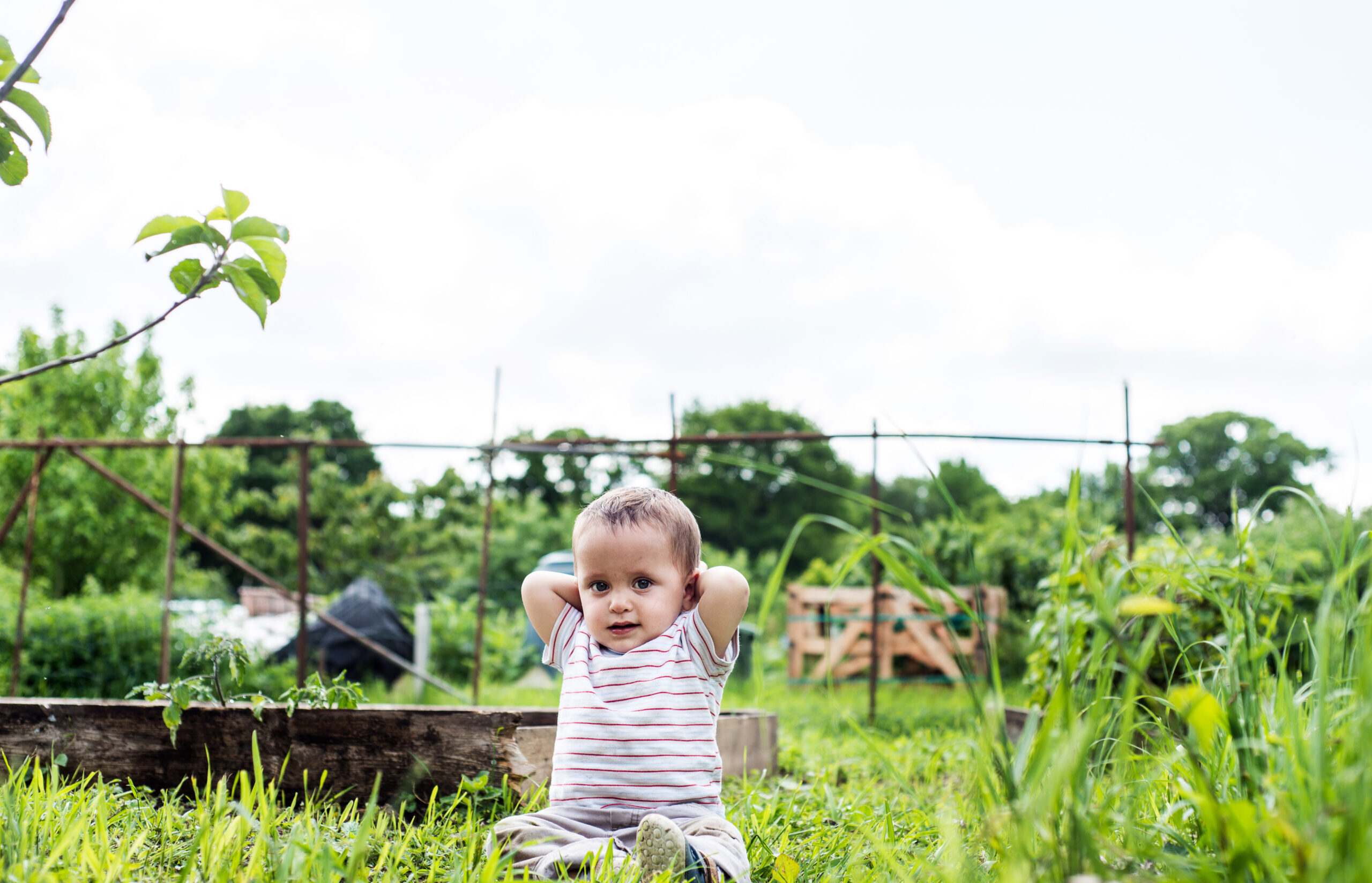 Young child enjoying the outdoors in the Cotswolds