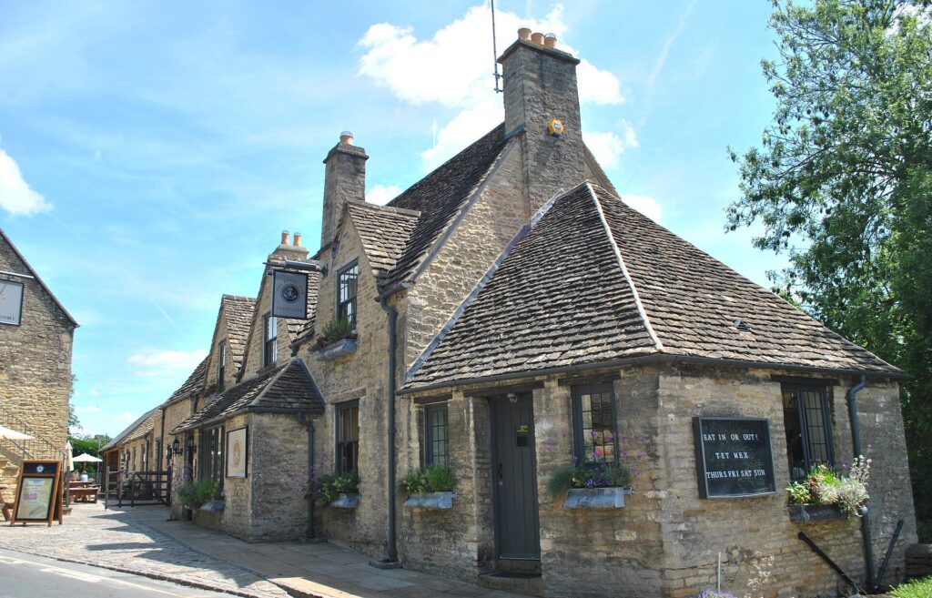 The Royal Oak freehouse and dining room on Cirencester Road in Tetbury.